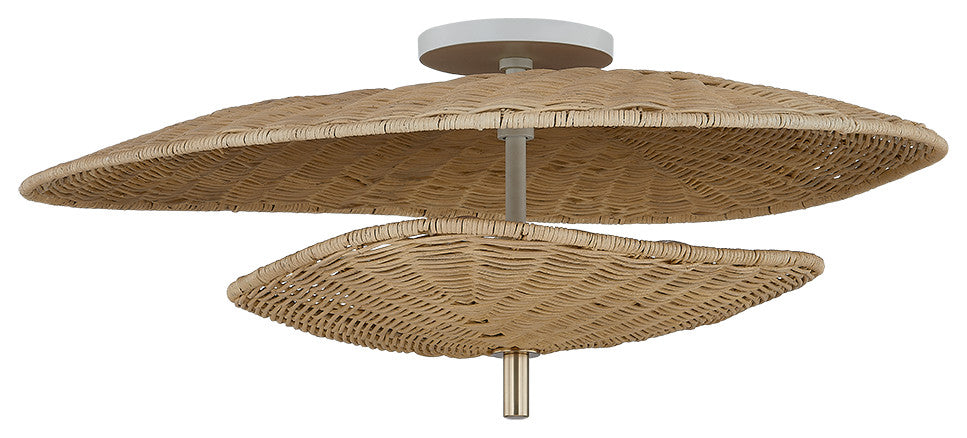 Megan Molten x Mitzi Marigold 8.75" Semi Flush Aged Brass