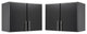 Home Square 2 Piece Stackable Wood Wall Cabinet Set in Black