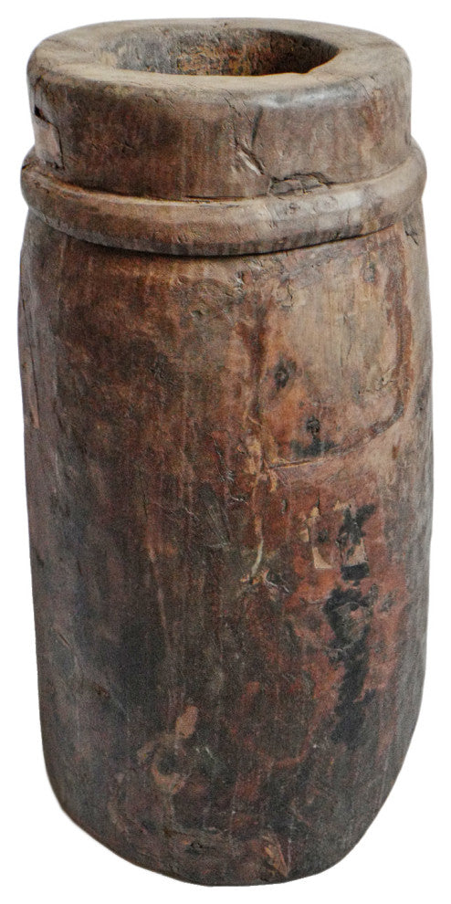 Consigned India Wood Butter Pot