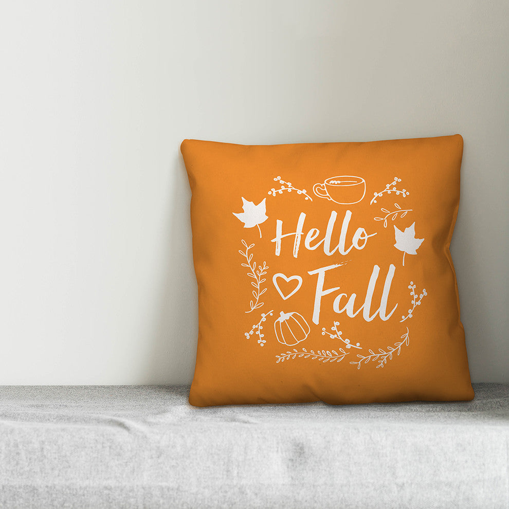 Hello Fall 20"x20" Throw Pillow Cover