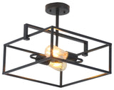 CHLOE Lighting CH6H410BK14-SF2 NOLAN Farmhouse 2 Light Square Ceiling Pendant