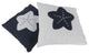 Nautical Blue Star White Square Accent Pillow