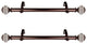 Lyla 1" Diameter Side Curtain Rod 12-20", Set of 2, Bronze