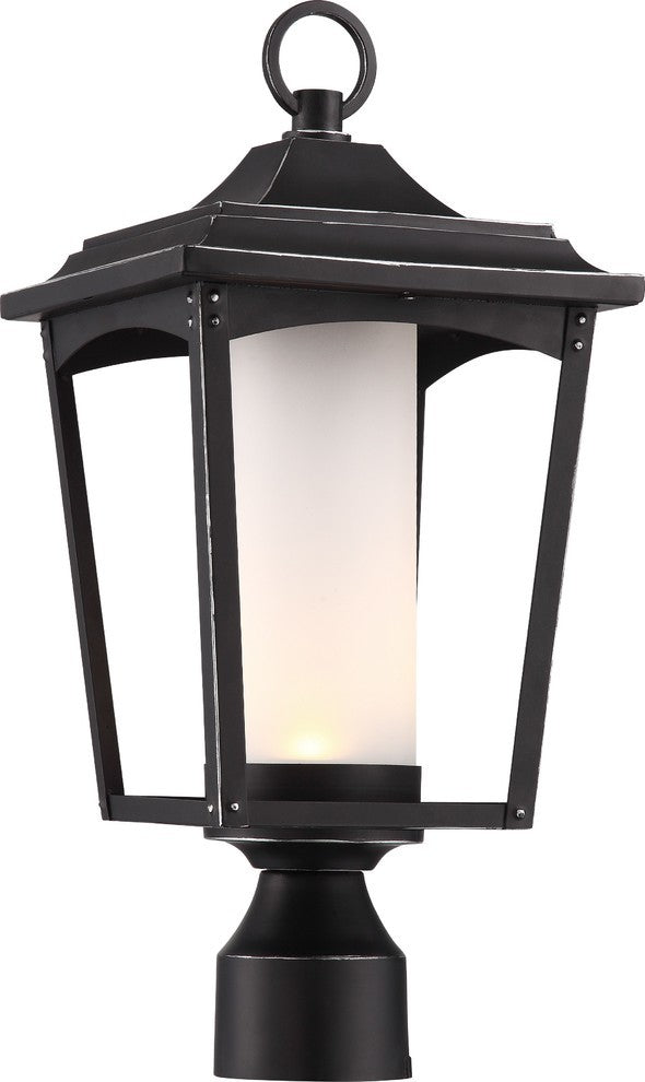 Nuvo Essex 1-Light 12W LED Sterling Outdoor Light Fixture, Black