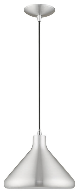 Livex Lighting Brushed Aluminum 1-Light Mini Pendant