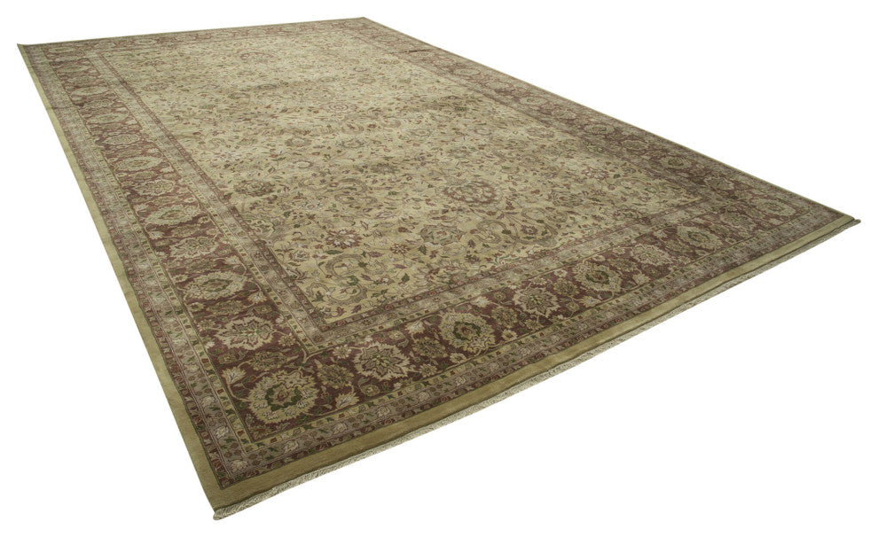 Rug N Carpet - Handwoven Oriental 11' 2" x 17' 11" Large Oushak Area Rug