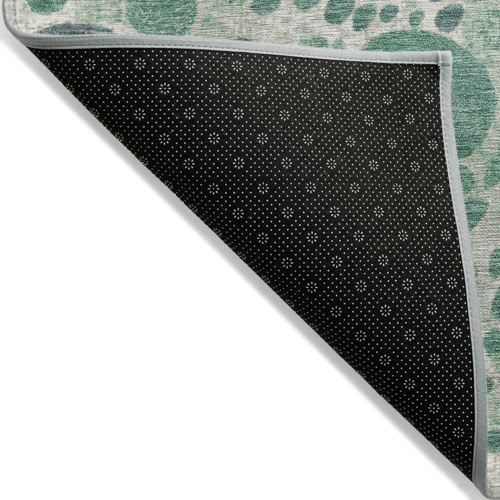 Machine Washable Indoor/Outdoor Chantille ACN1895 Green 10' x 14' Rug