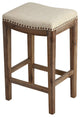 Cortesi Home Logan 24" Counter stool, Beige Linen