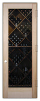 Wine Door - Grape Cluster Grape Ivy - Douglas Fir (stain grade) - 28" x 84"...