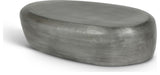 Capsule Aluminum Coffee Table, Silver, 54" W x 28" D x 14.5" H