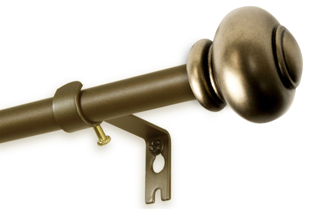 Yolanda Curtain Rod, Antique Gold, 28-48"