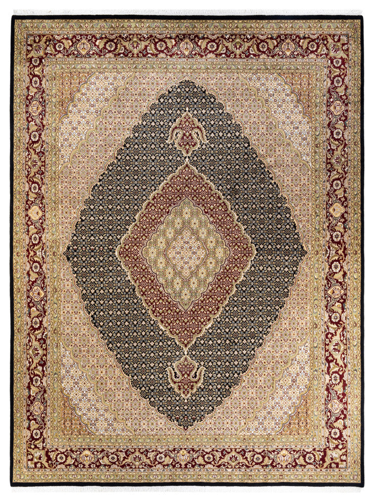 Mogul, One-of-a-Kind Hand-Knotted Area Rug Black, 8' 10" x 11' 10"