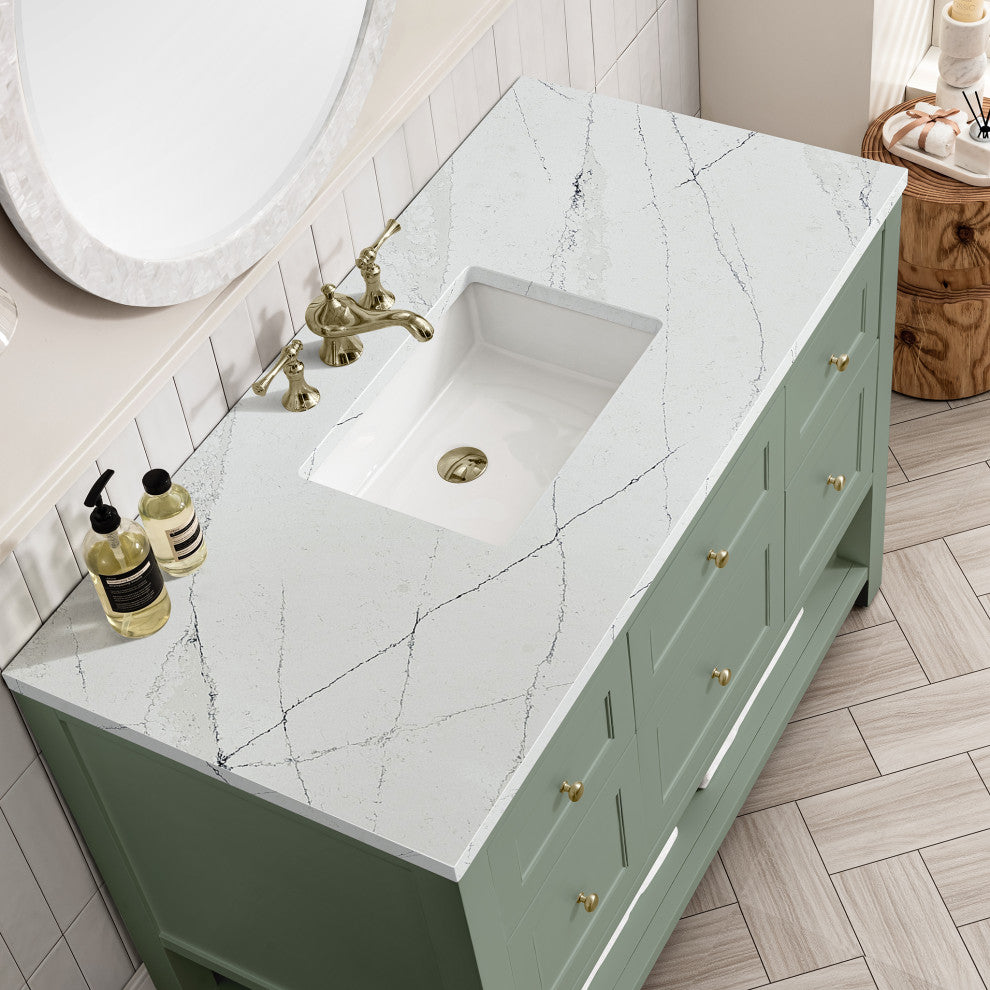 Breckenridge 48" Single Vanity, Smokey Celadon,  Ethereal Noctis Top