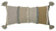 Beige Brown Braided Stripe Lumbar Pillow