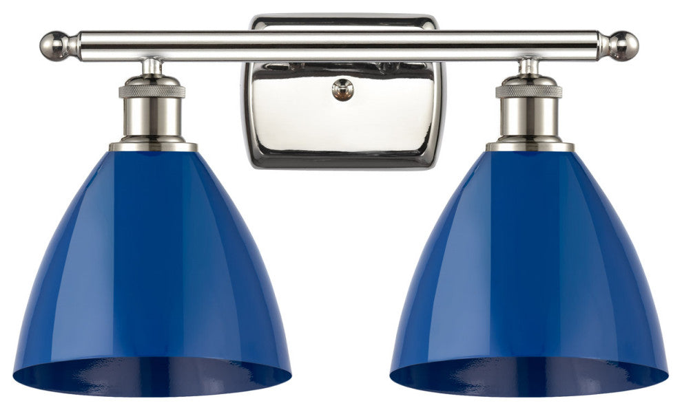 Innovations 516-2W-PN-MBD-75-BL-LED 2 Light Bath Vanity Light, Polished Nickel