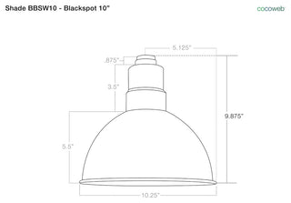 Blackspot LED Pendant Light, Cherry Red, 10"