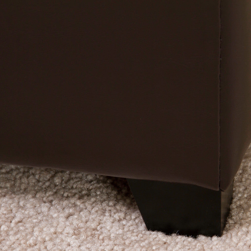 GDF Studio Jefferson Tray-Top Storage Ottoman Coffee Table