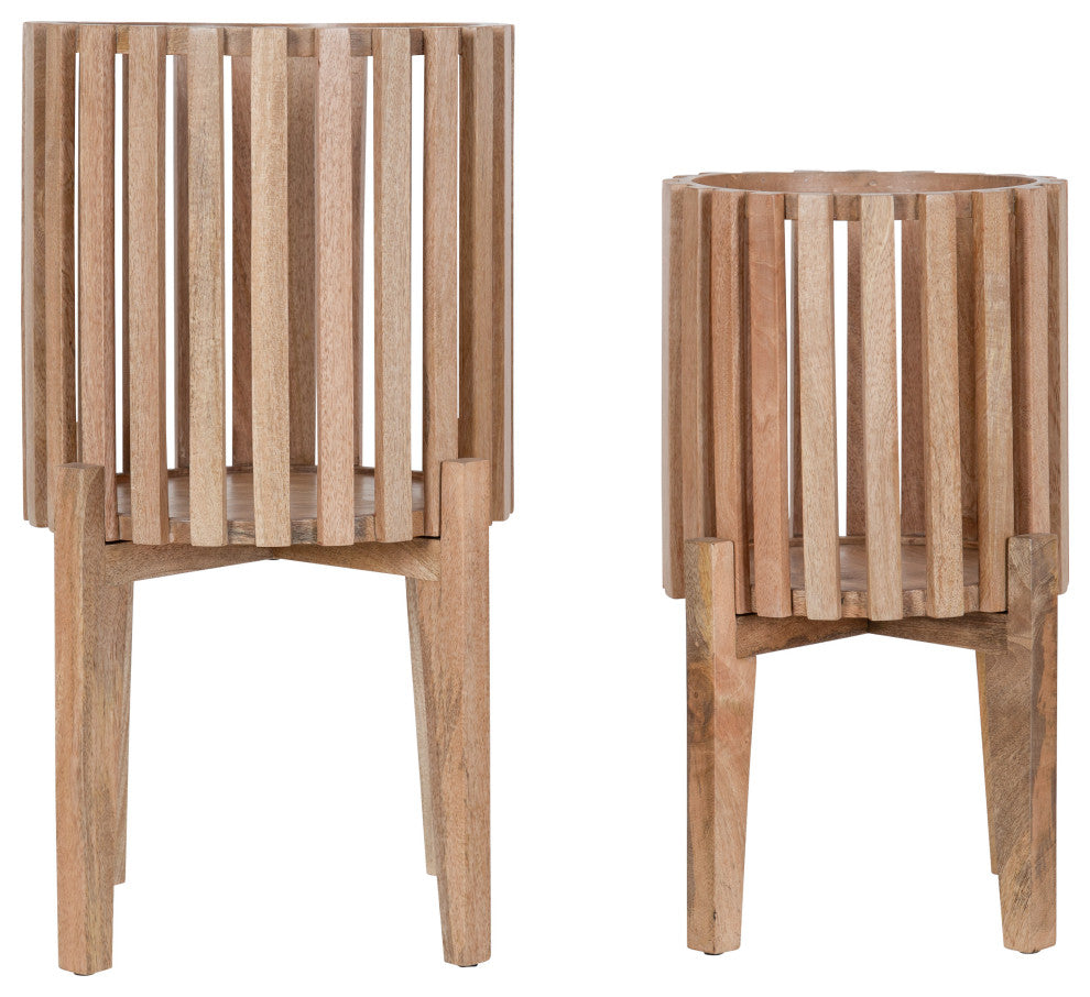 Paynter Floor Planter Set, Natural, 2 Piece