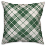 Christmas Plaid 18"x18" Throw Pillow Cover