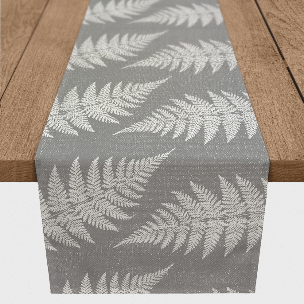 Sketched Fern Pattern 16x72 Cotton Twill Runner
