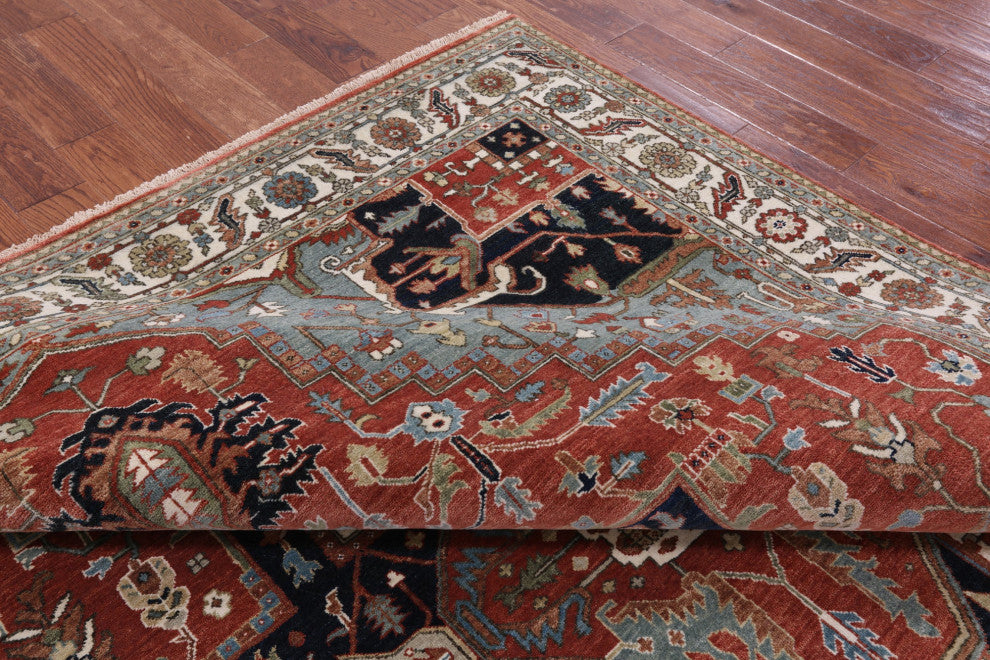 Hand Knotted Persian Fine Serapi Wool Rug 8' 0" X 10' 0" - Q16032
