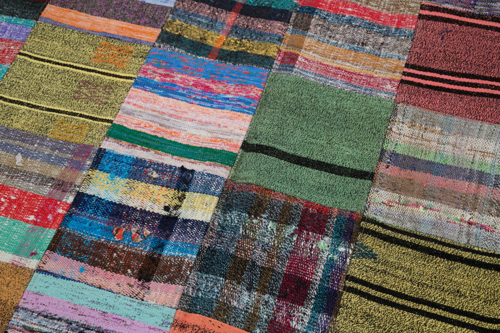 Rug N Carpet - Handmade Anatolian 5' 11'' x 7' 10'' Vintage Patchwork Kilim Rug