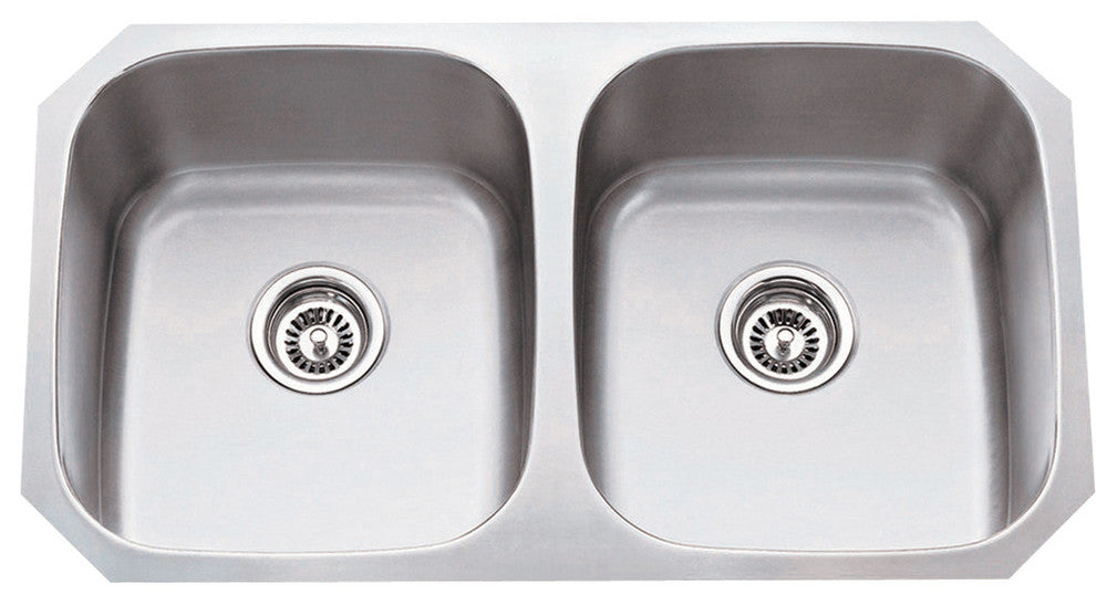 16 Gauge 50/50 Stainless Steel Undermount Sink, equal bowls