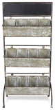 Galvanized 3 Tier Storage With 12 Compartments And Chalkboard