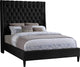 Fritz Velvet Upholstered Bed, Black, King