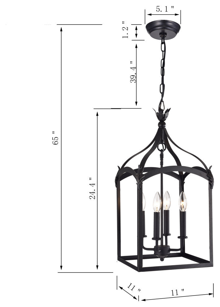 Bross 4-Light Foyer Pendant