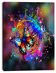 Butterfly over Abstract Background, Abstract Wall Art Canvas, 28"x60"