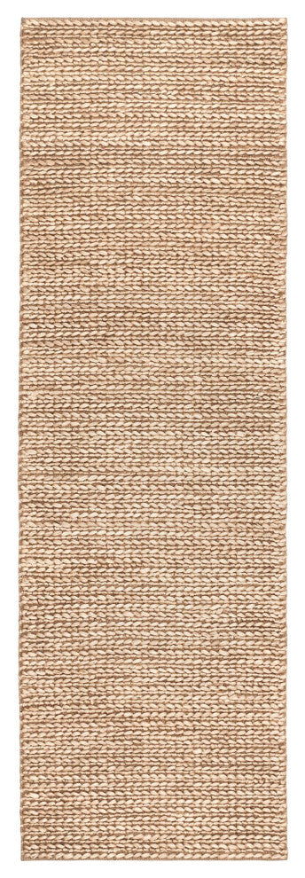 Dash & Albert Jute Handwoven Bleached Oak Rug, Natural, Runner-2'6" x 8'