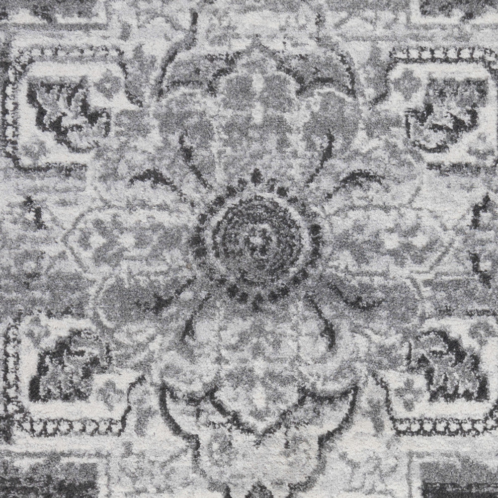 Alexandria Yana Power-Loomed Polypropylene Area Rug, Dark Gray, 2'6" X 10'3"