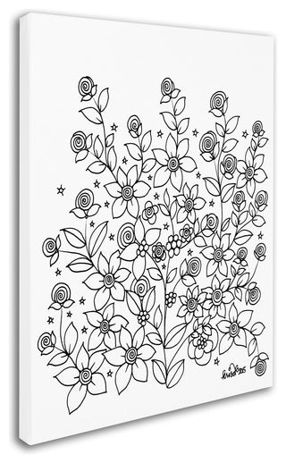 KCDoodleArt 'Simple Flower Doodle 2' Canvas Art, 14"x19"