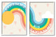 Rainbow Cloud Daydream Quote Heart Patten Design, 2pc, each 24 x  30
