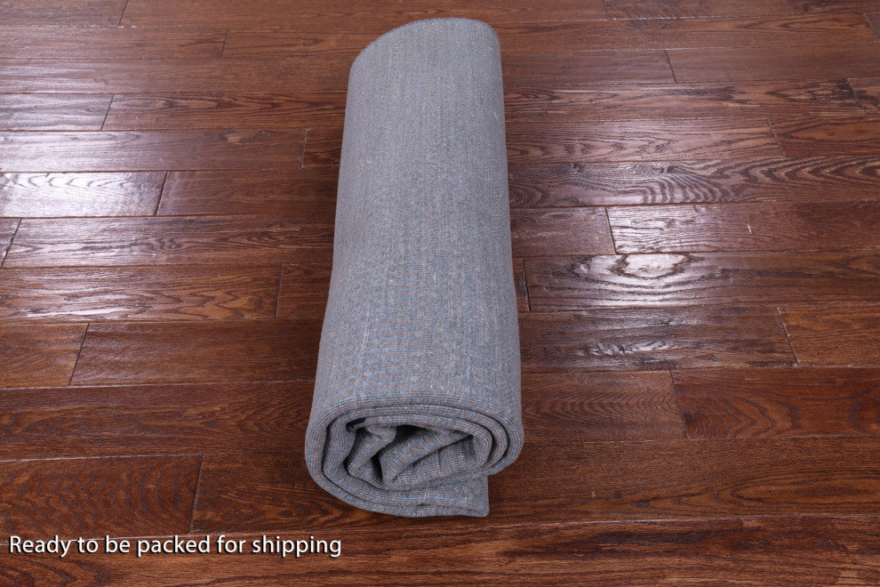 Wool and Silk Handmade Savannah Grass Rug 6' 0" X 8' 11" Q11403