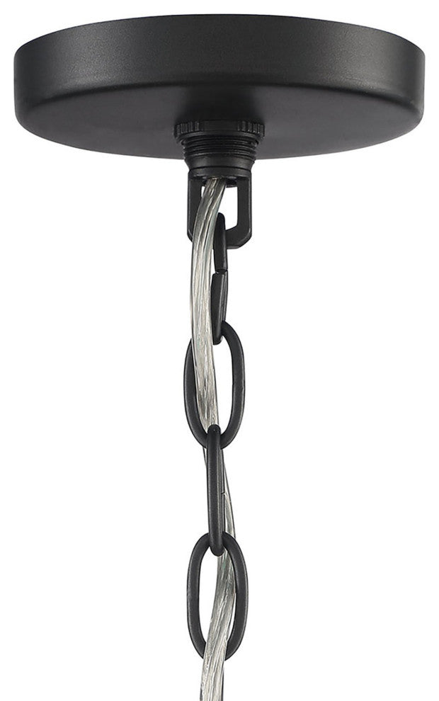 Inland Single-Light Transitional Slatted Wood Drum Pendant