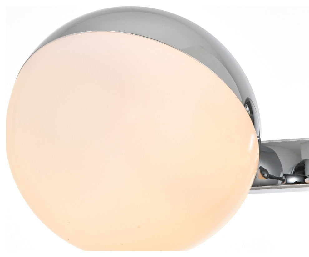 3 Light Chrome And Frosted White Bath Sconce