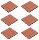 Pure Garden 6-Piece Interlocking Terra Cotta Color Patio Tiles