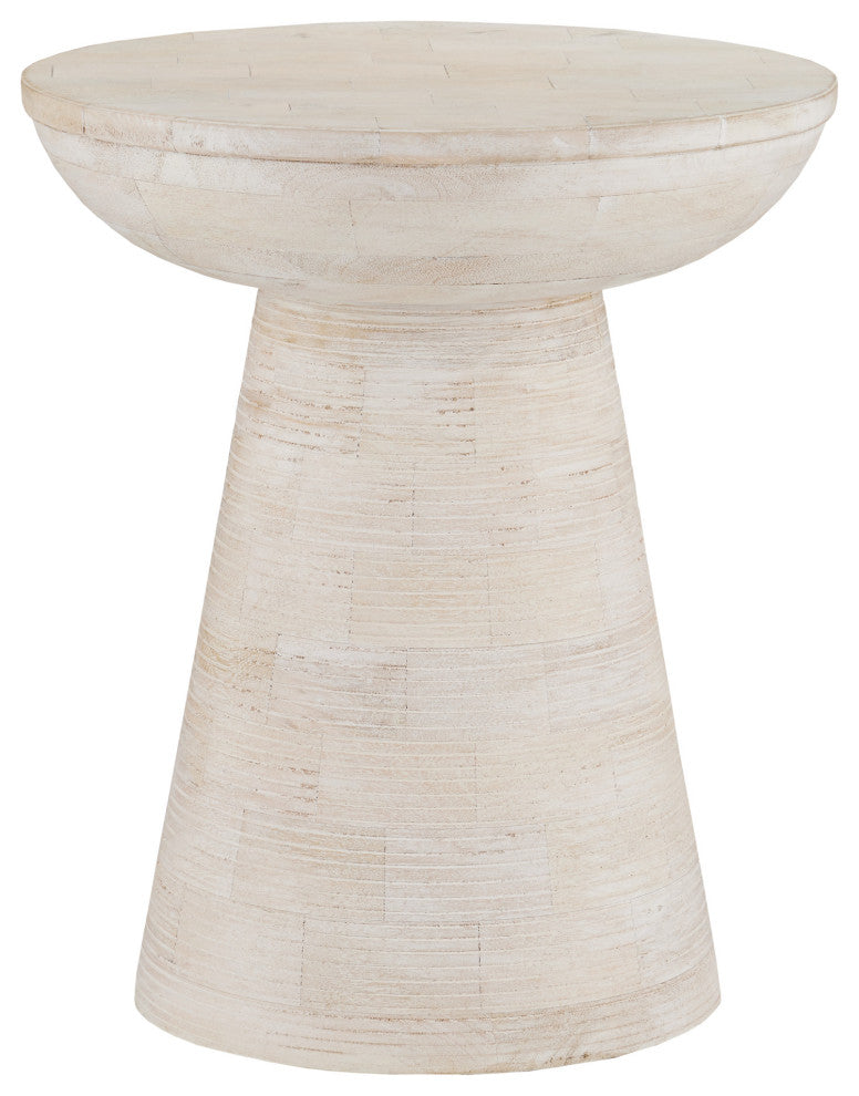 Gati Whitewash Accent Table