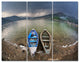 Two Boats near Pokhara Lake, Boat Triptych Canvas Art Print, 36x28, 3 Panels