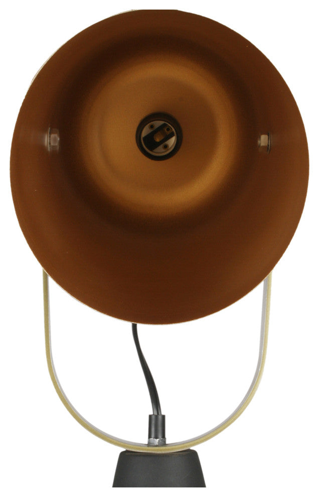 Industrial Spotlight Floor Lamp Black - Black