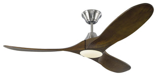 Maverick LED 52" Ceiling Fan in Brushed Steel