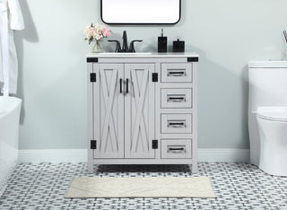 Home Living 19" Farmhouse Grey-Light Bathroom Vanity