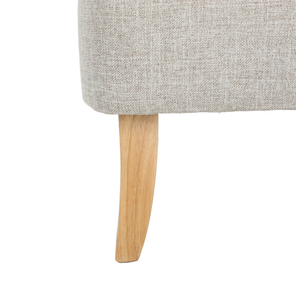 GDF Studio Shelby Mid Century Modern Fabric Loveseat, Beige