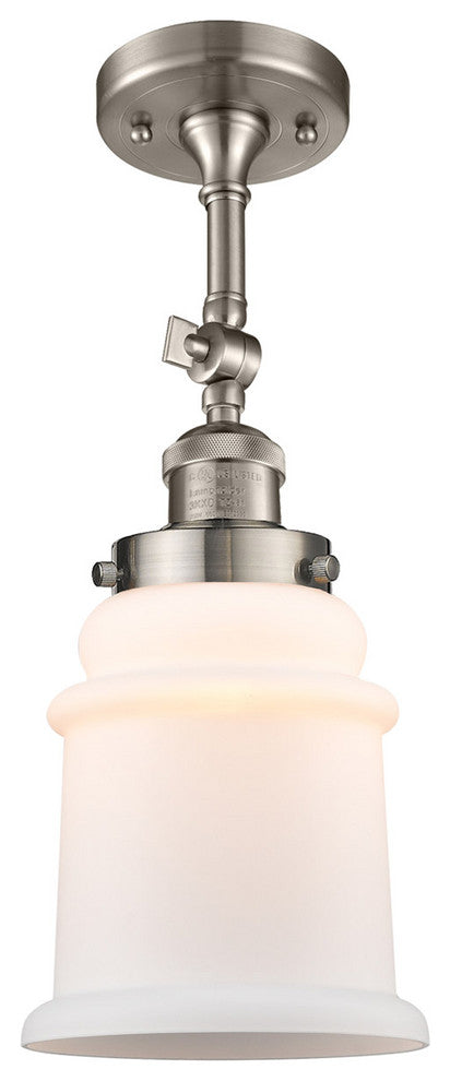Franklin Restoration Canton 1 Light Semi-Flush Mount, Brushed Satin Nickel