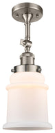 Franklin Restoration Canton 1 Light Semi-Flush Mount, Brushed Satin Nickel