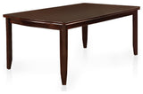 Expandable Dining Table in Espresso Finish, Seats 8 with Leaf Insert