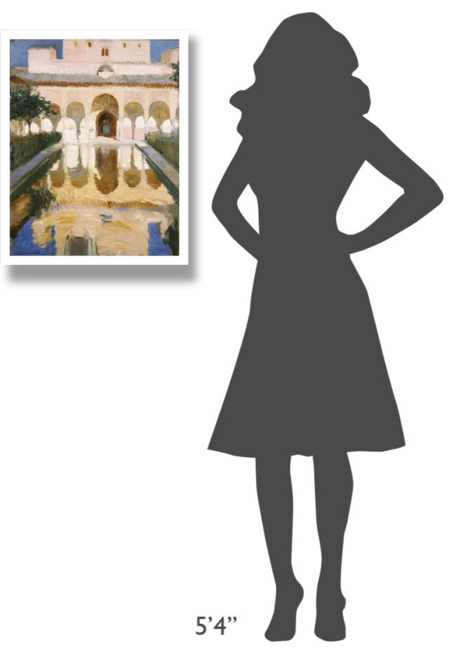 "Hall of the Ambassadors, Alhambra, Granada" Paper Art, 20"x26"