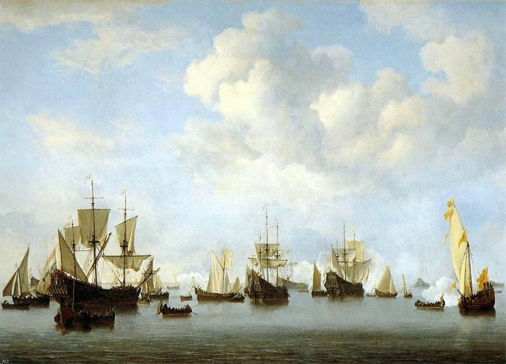 The Younger Willem Van de Velde The Dutch Fleet Wall Decal